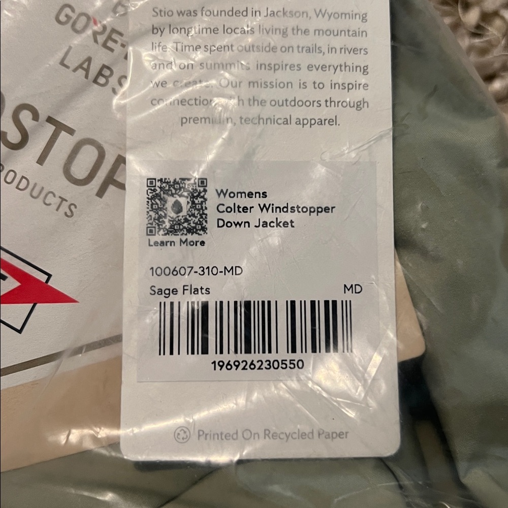 Stio Women's Colter WINDSTOPPER® Down Jacket - Sage Flats - Picture 6 of 8